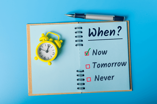 Procrastination - now, tomorrow or never