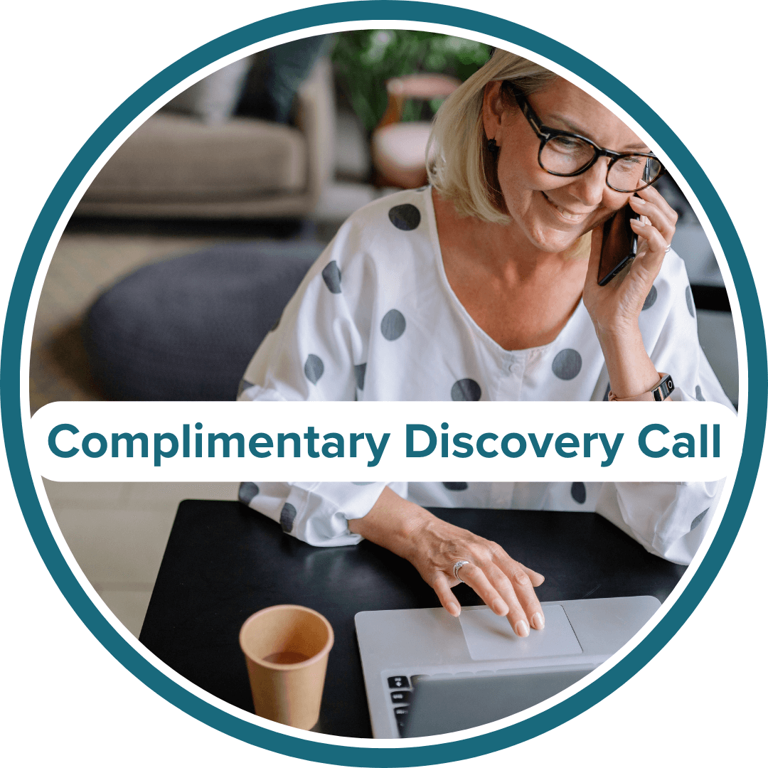 Woman booking a discovery call