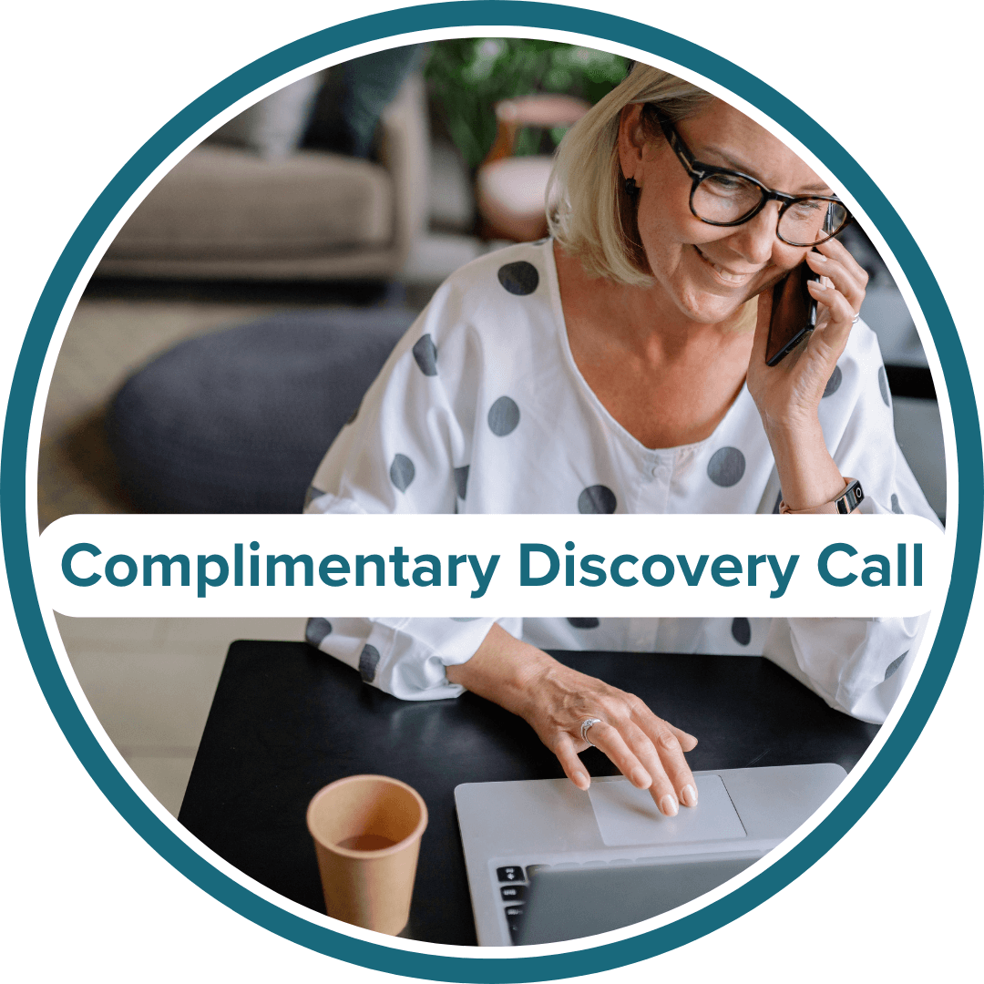 Woman booking a discovery call